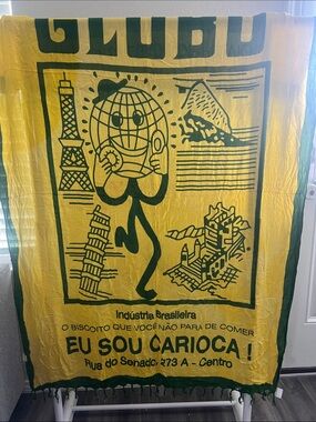 Eu Sou Carioca Yellow & Green Decorative Throw